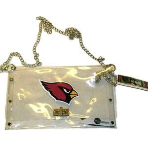 Arizona Cardinals Womens Clear See Through Purse Bag 10x6 inches New NFL
